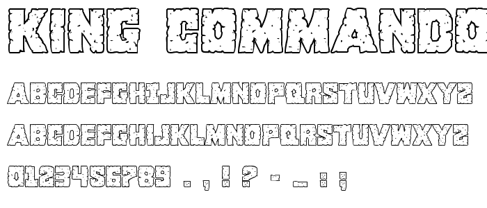 King Commando Shadow Regular font